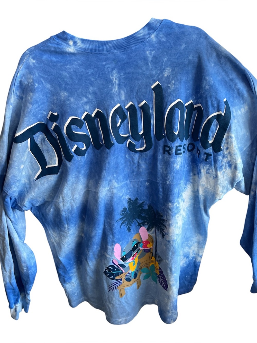 Disney Disneyland Resort Lilo & Stitch Spirit Jersey Blue Tie Dye Adult XL 2023